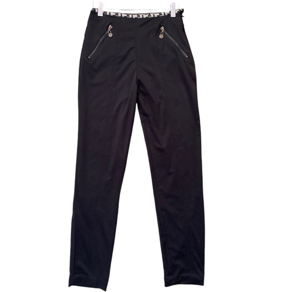 Fendi Pants - Fendi Roma Archive Tech Pants Black Made in Italy Y2K Minimalist F logo Waist
